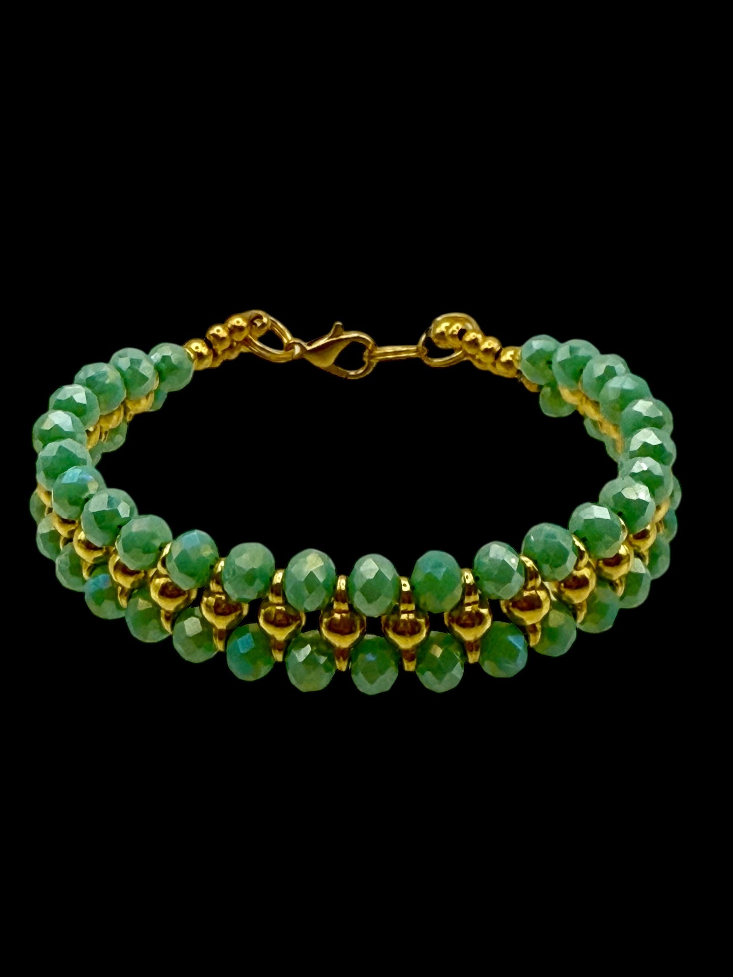 Seafoam Double Strand Bracelet 7.5"