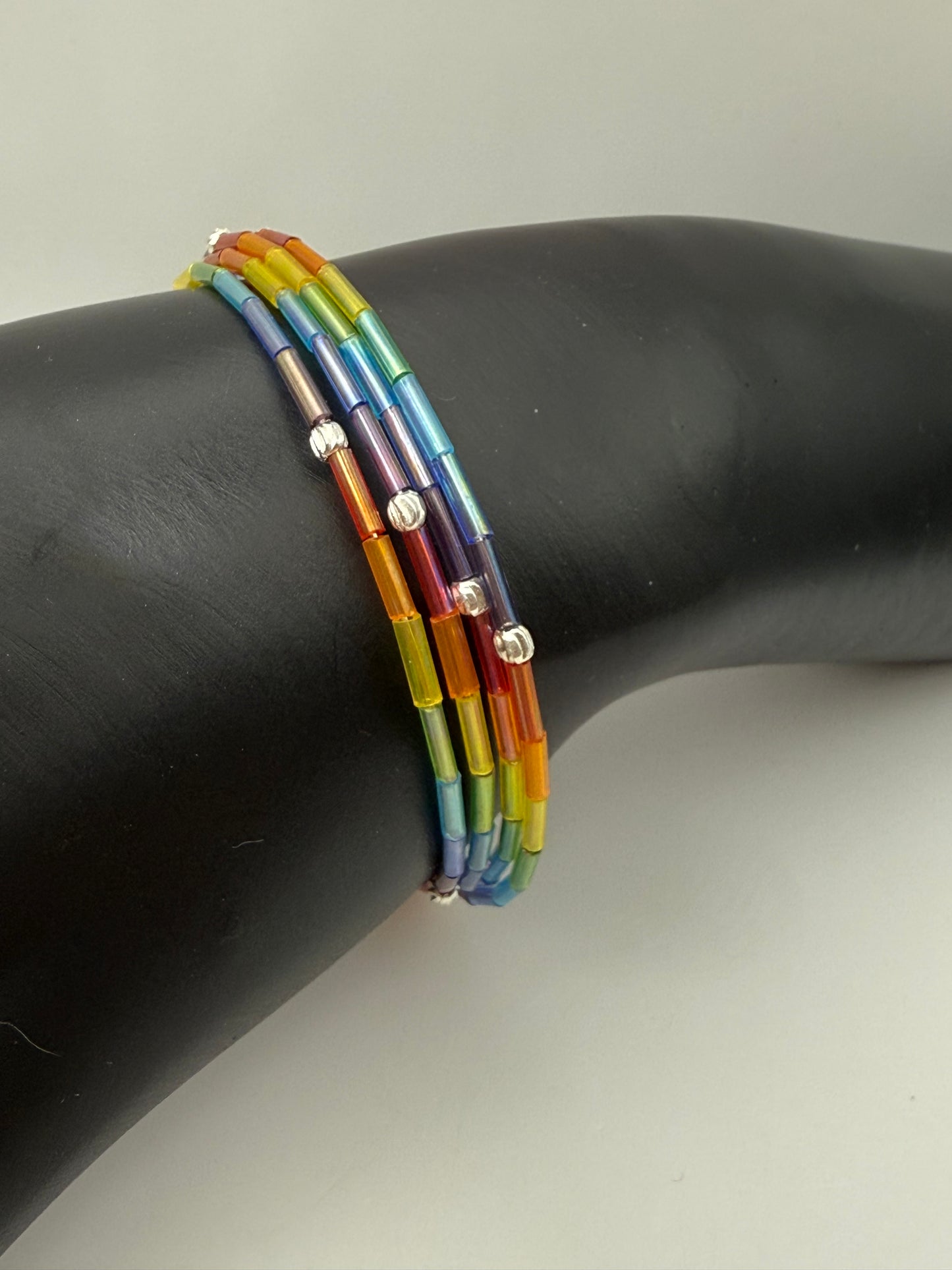 Rainbow Sparkle Wrap Bracelet
