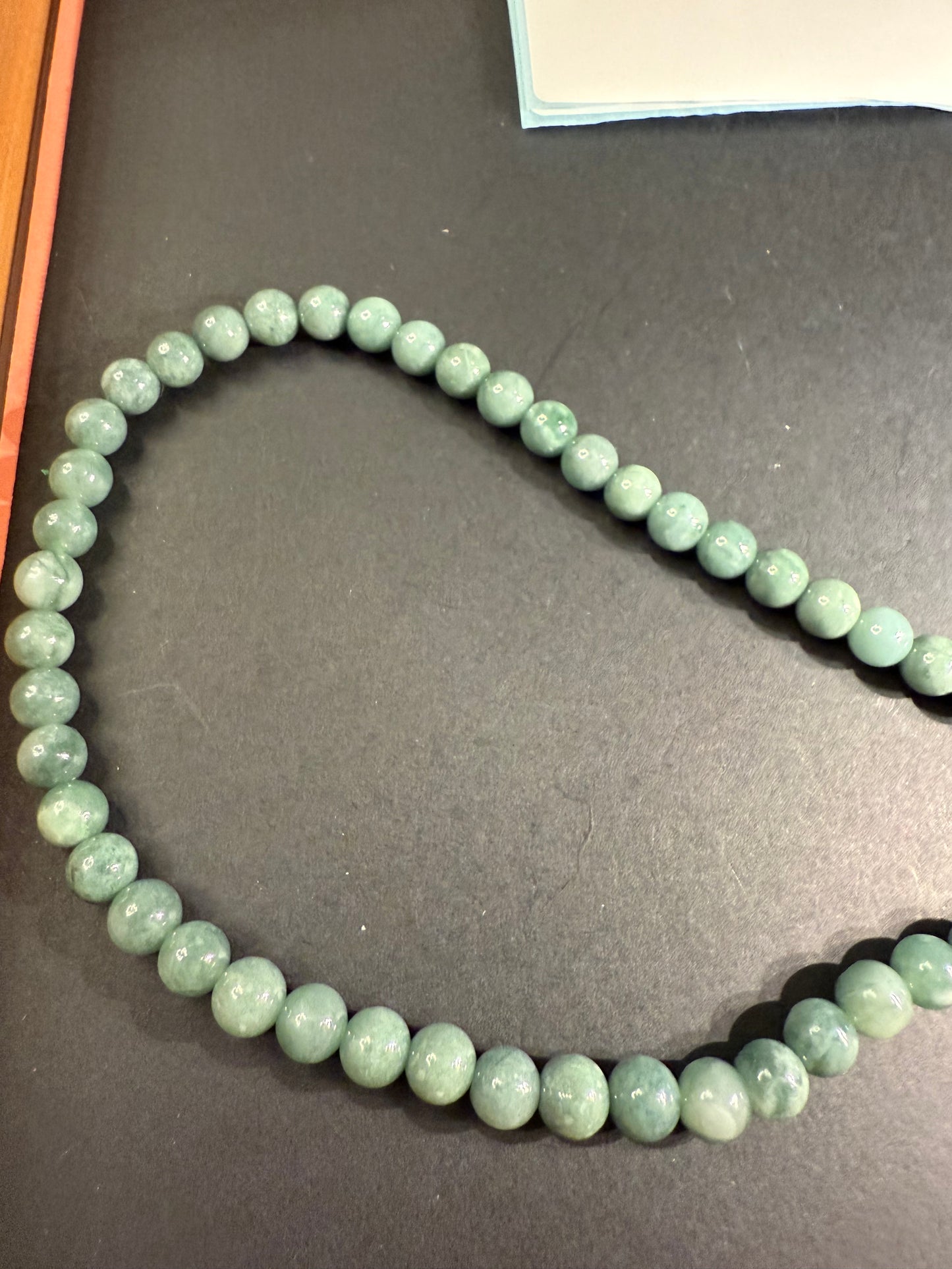 DESTASH - 6mm Jadeite green. About 110 beads per strand AA Quality