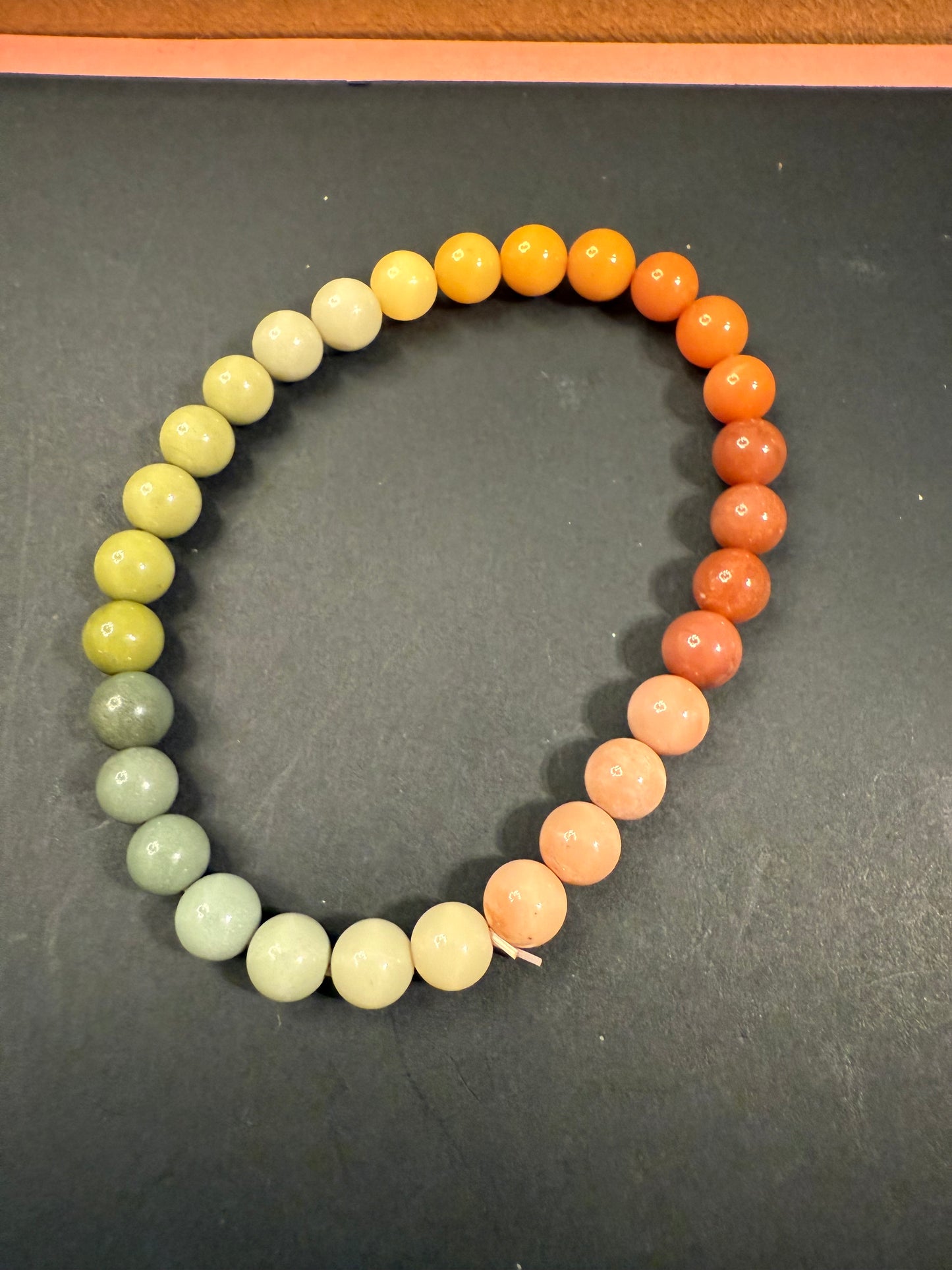 DESTASH - 6mm Alashan Agate Ombré Color. AA Quality