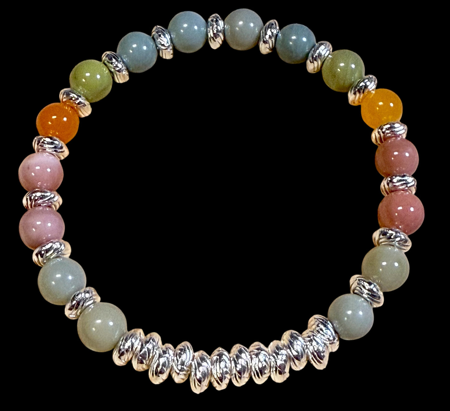 Rainbow Alashan Stretch Bracelet 7.5"