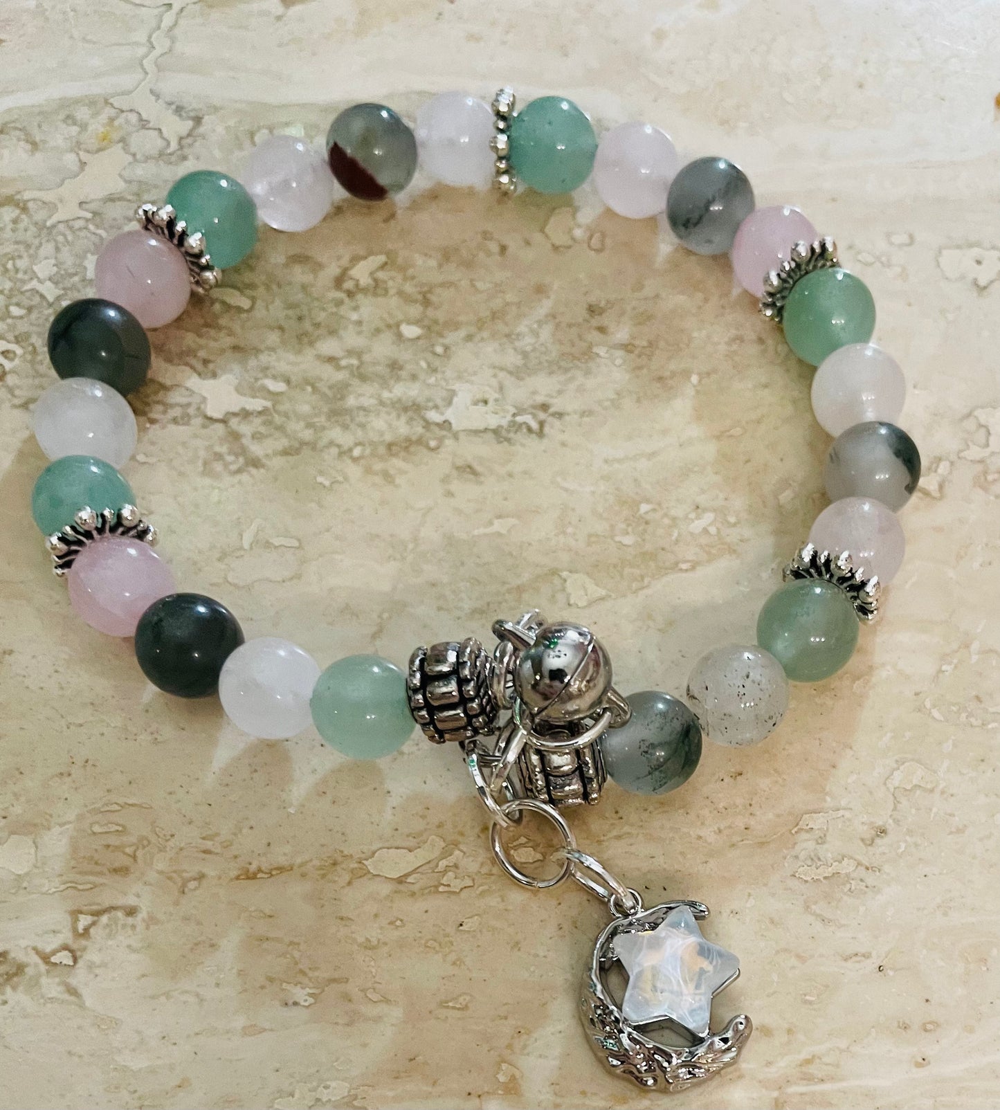 Spring Fling 8.5” wire bracelet with matching earrings