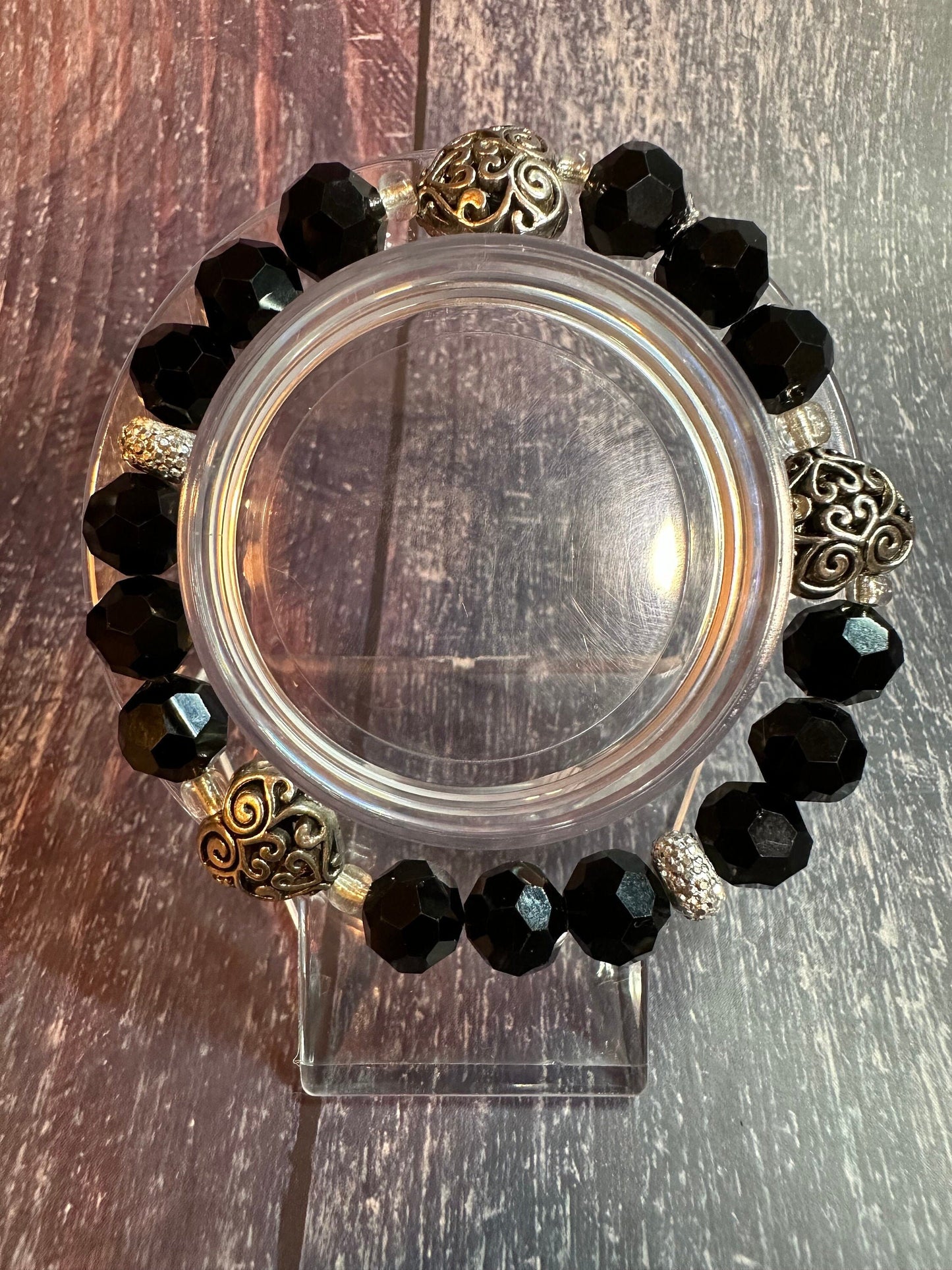 Onyx Night Sky bracelet - 7.5”