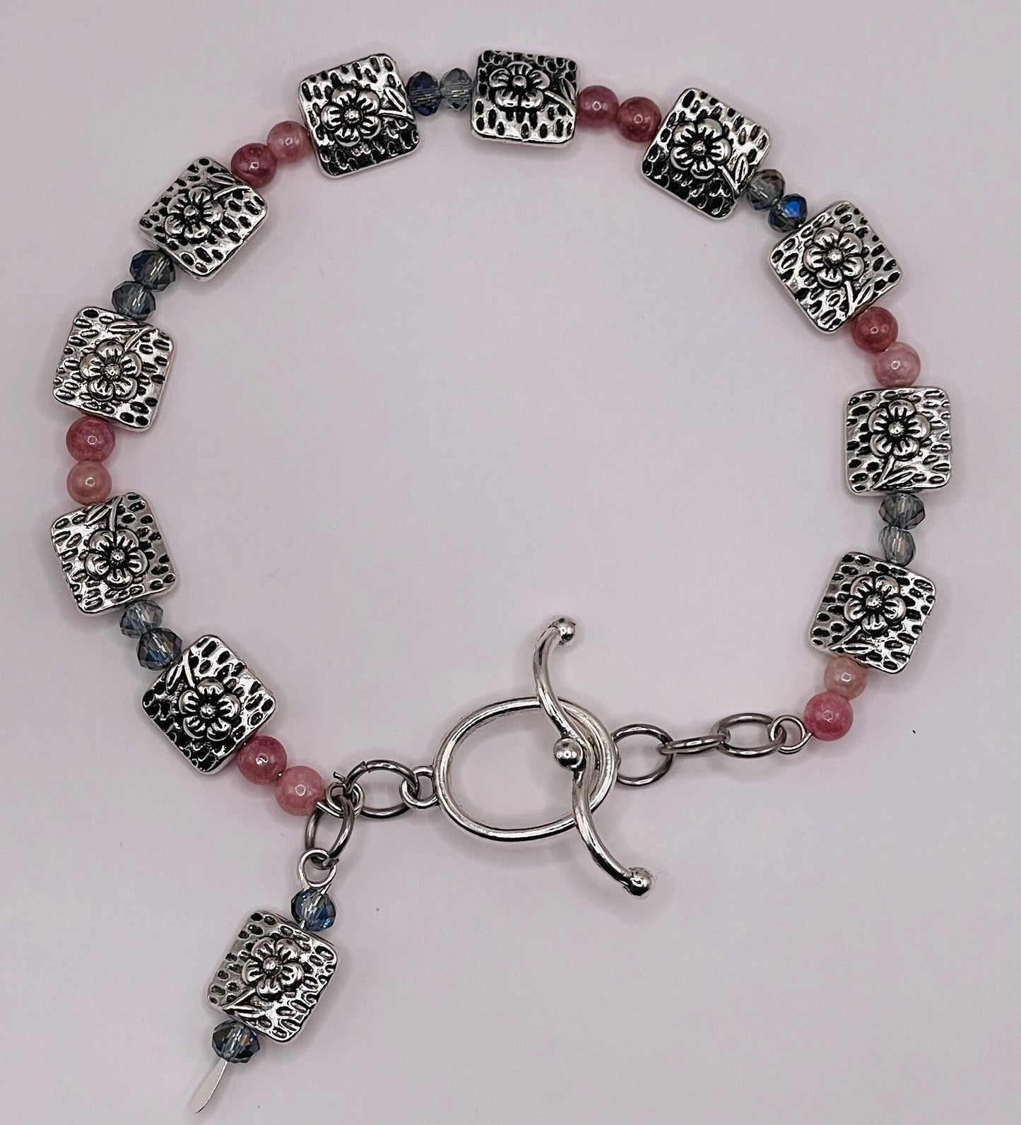 Sunshine and Flowers wire bracelet 8" with matching earrings