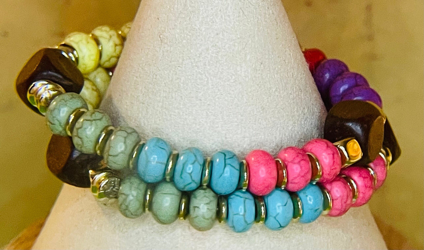 Sweet Tooth elastic bracelet 6" - set of 2