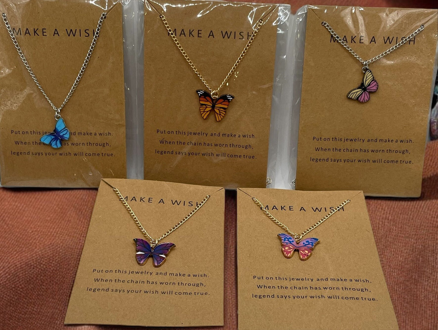 Butterfly Wishes necklaces 16"
