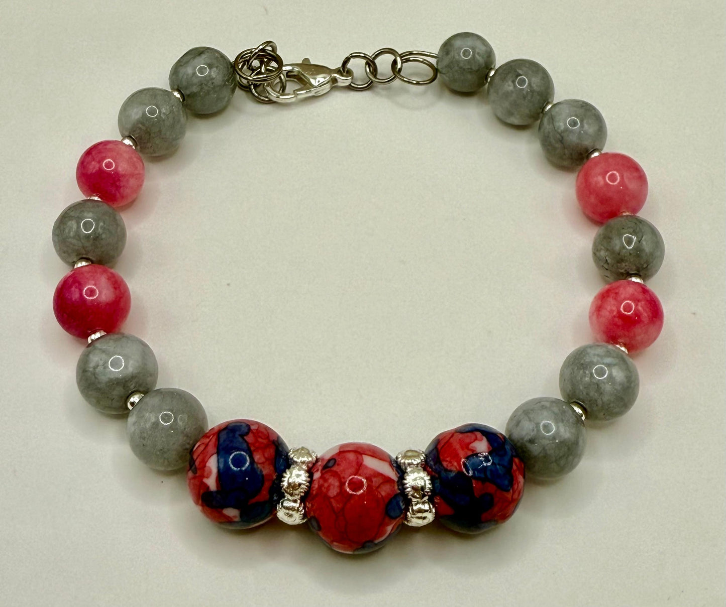Colorful Agate and Jade Bracelets