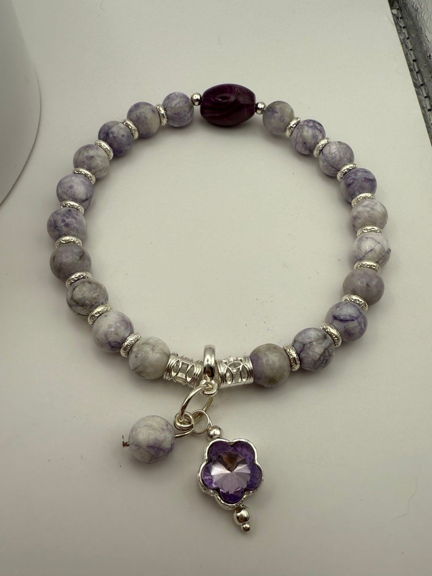 Lavender Peace Jasper Bracelets