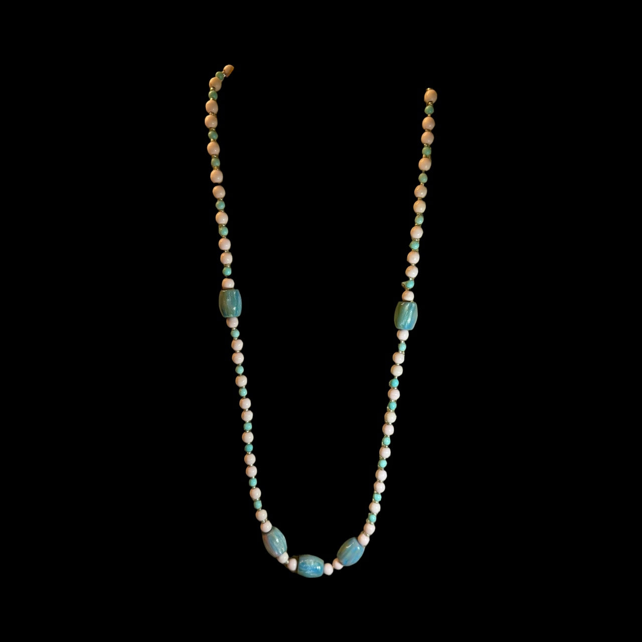 24” Necklace & 7.75” Matching Bracelet Set | Coastal Jewelry | Pink & Teal