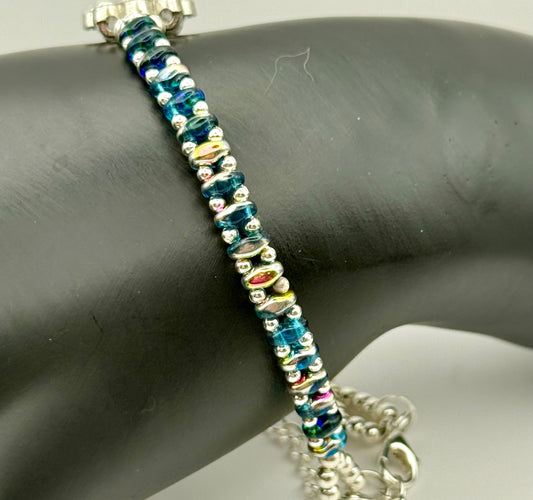 Vitrail Floral Bracelet 7.5" with 0.5" extender