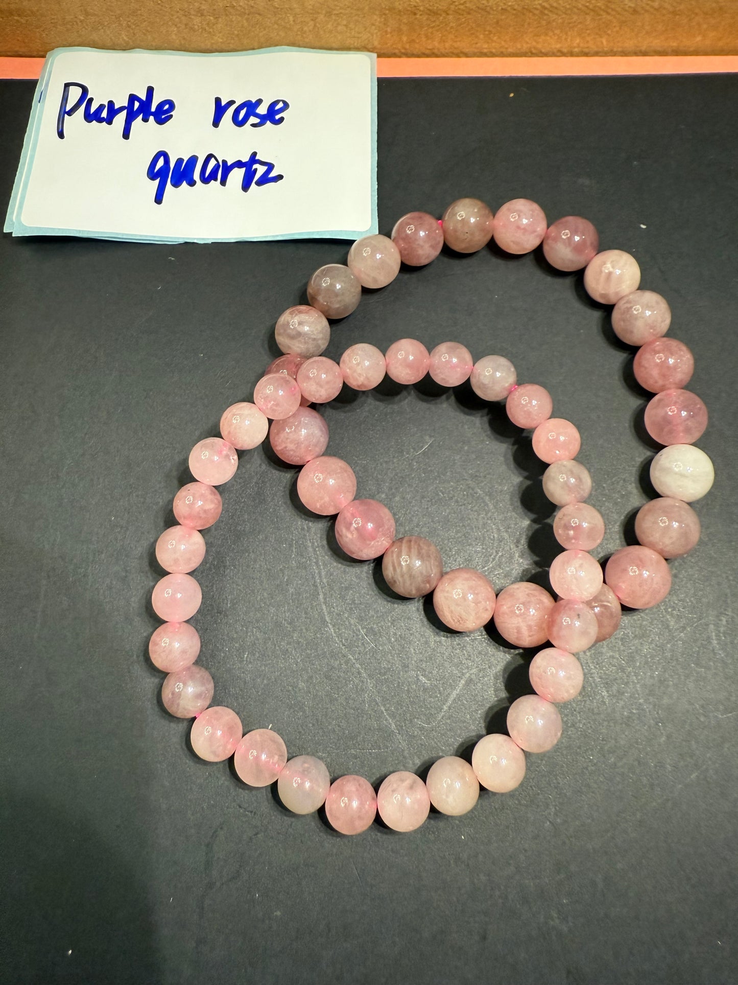 DESTASH - Purple Rose Quartz Set of 6mm and 8mm SOLD TOGETHER