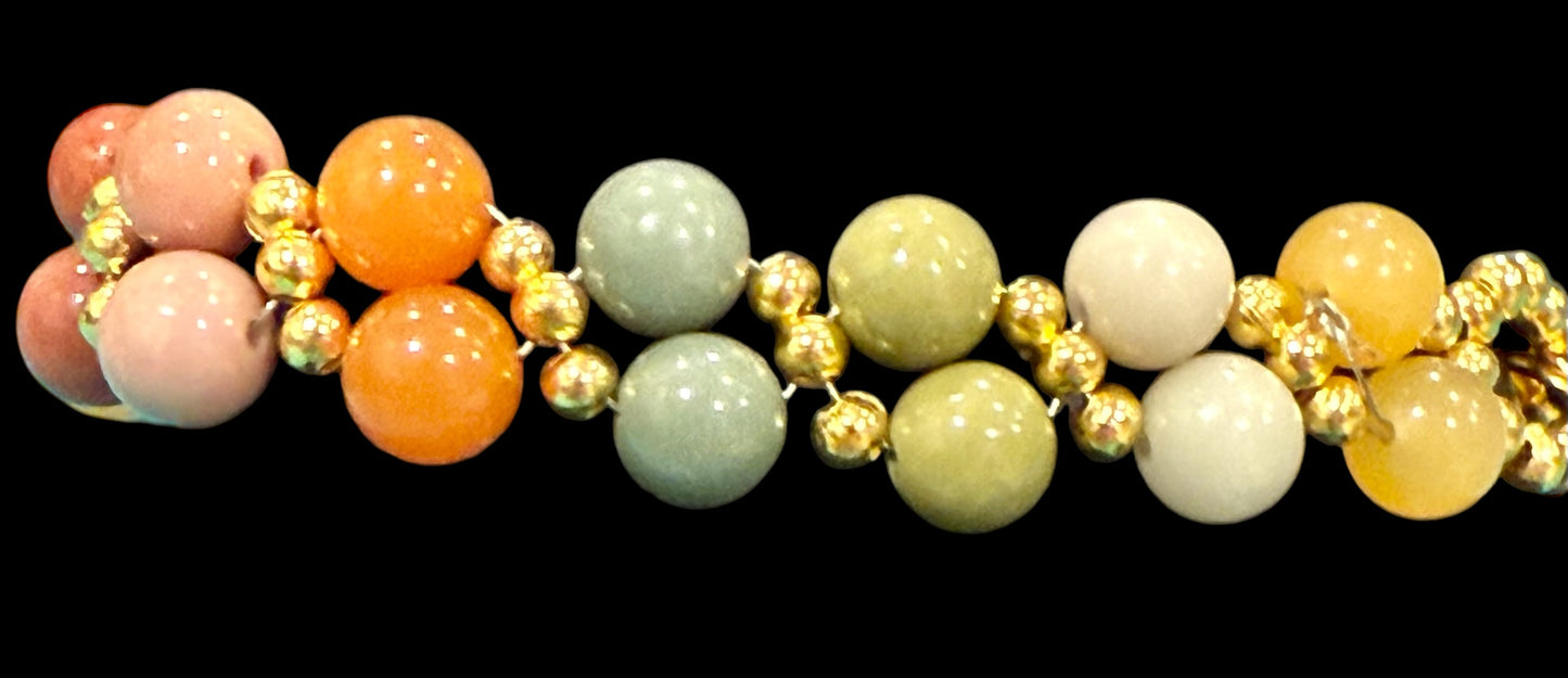 Rainbow Alashan Bracelet with gold accents