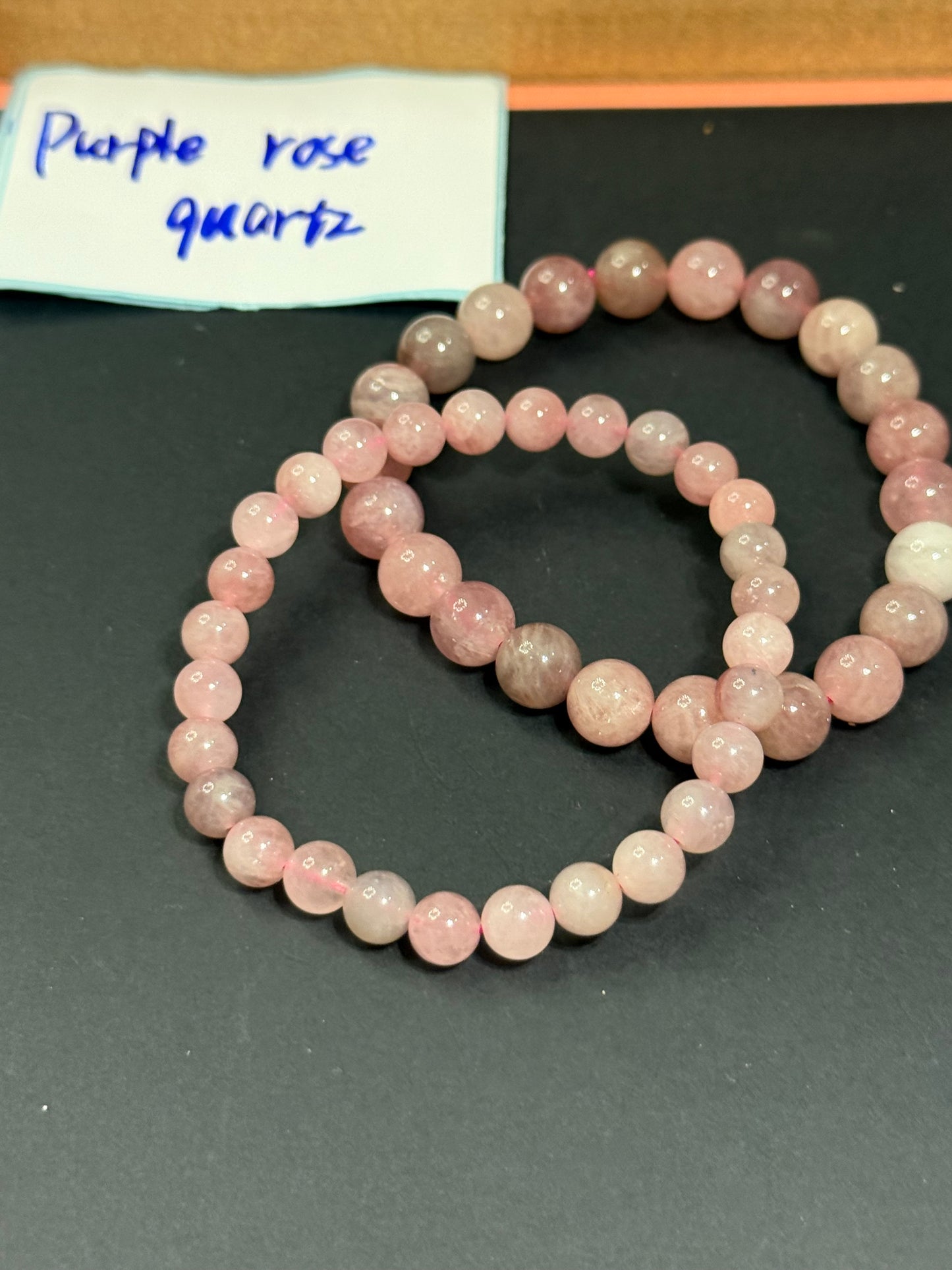 DESTASH - Purple Rose Quartz Set of 6mm and 8mm SOLD TOGETHER