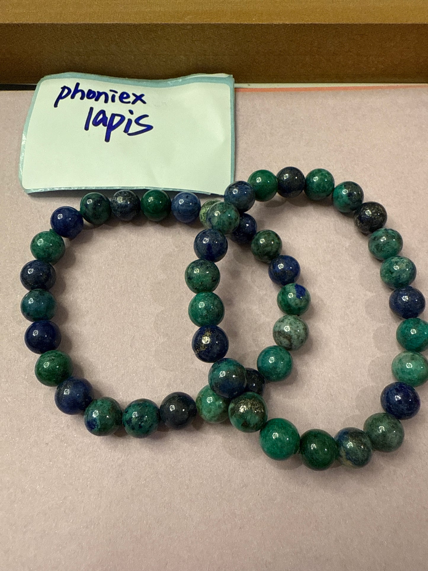 DESTASH - Phoenix Lapis 8mm about 23 beads per strand