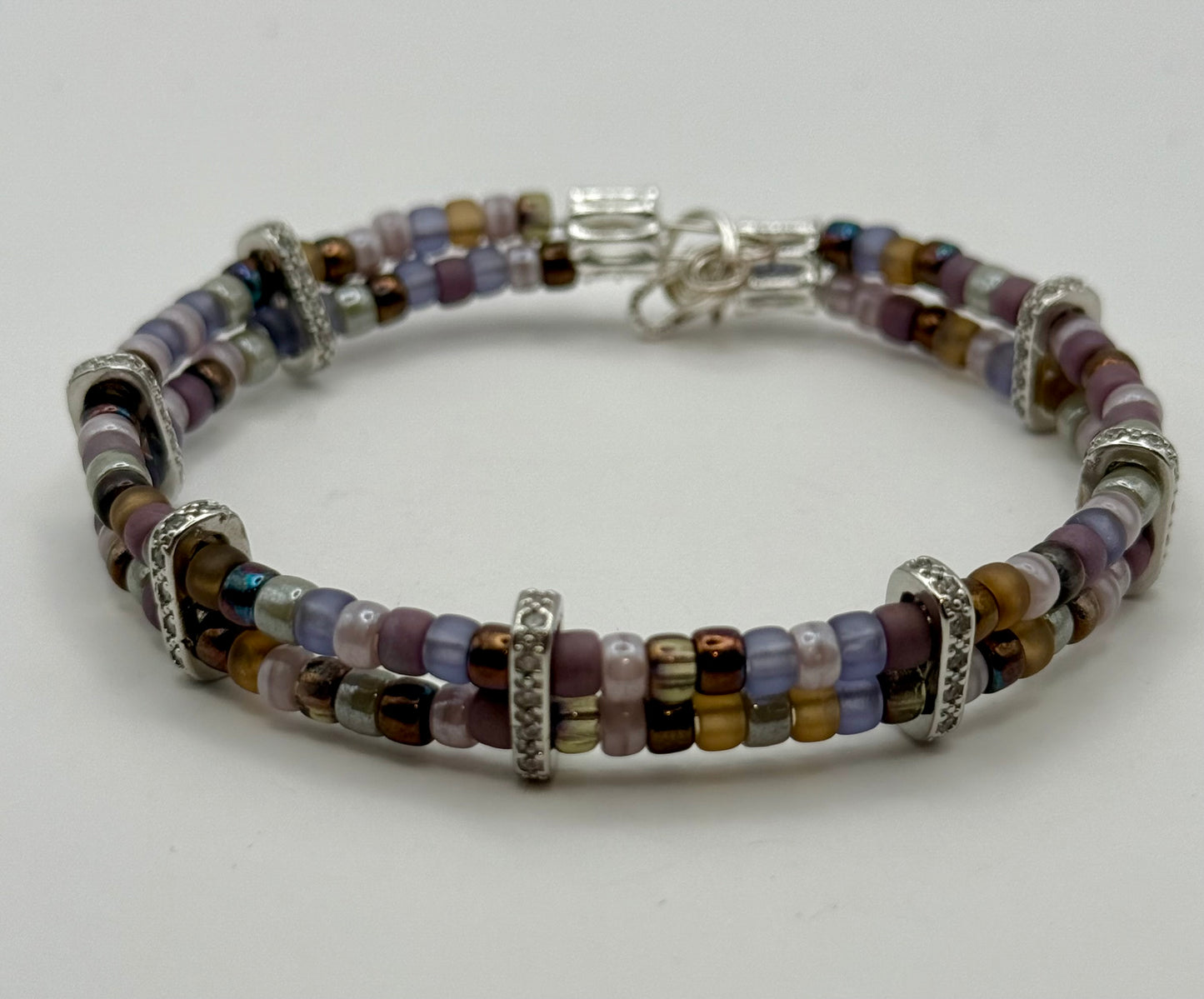 Dual Strand Purple Wire Bracelet 8"