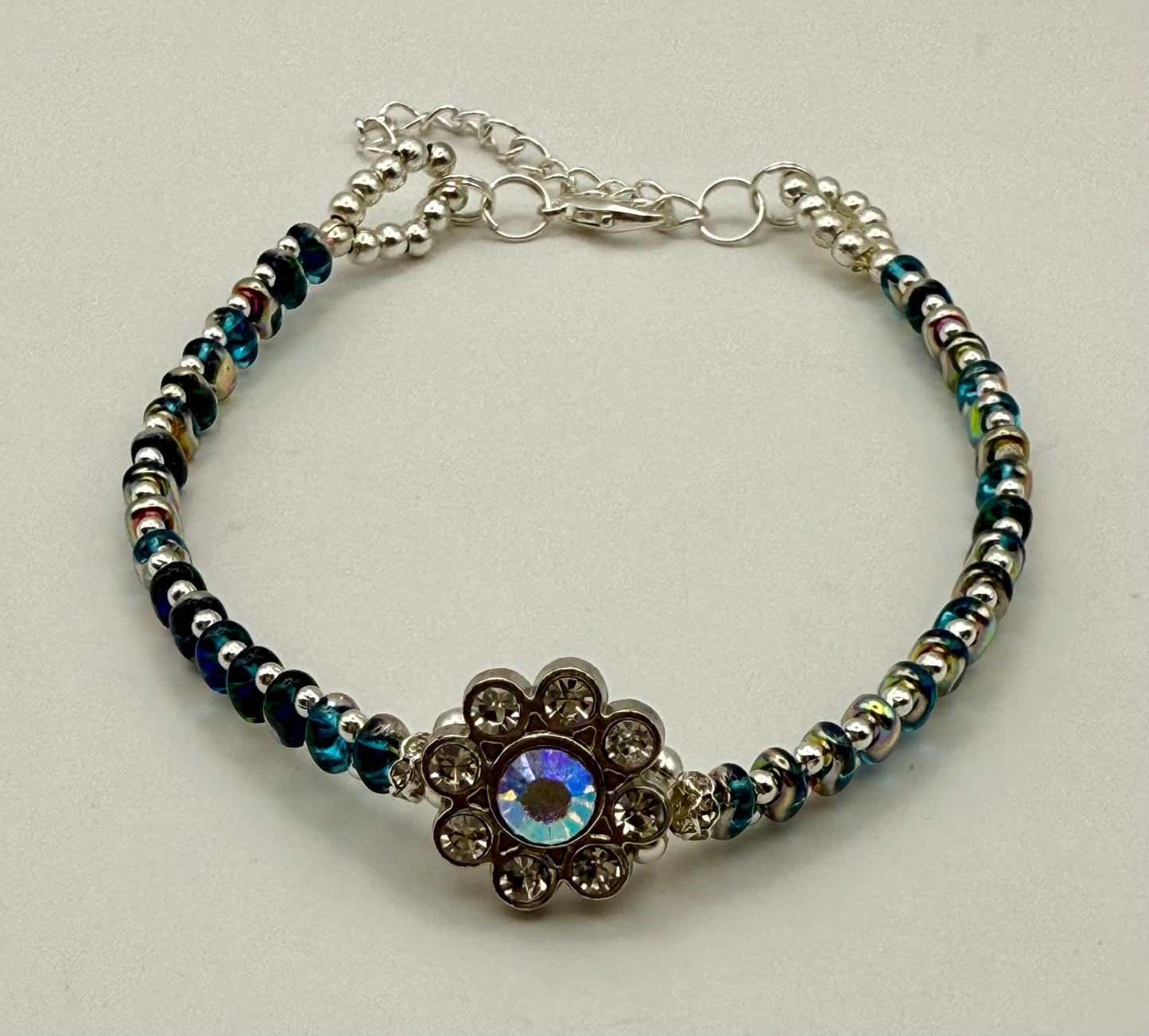 Vitrail Floral Bracelet 7.5" with 0.5" extender