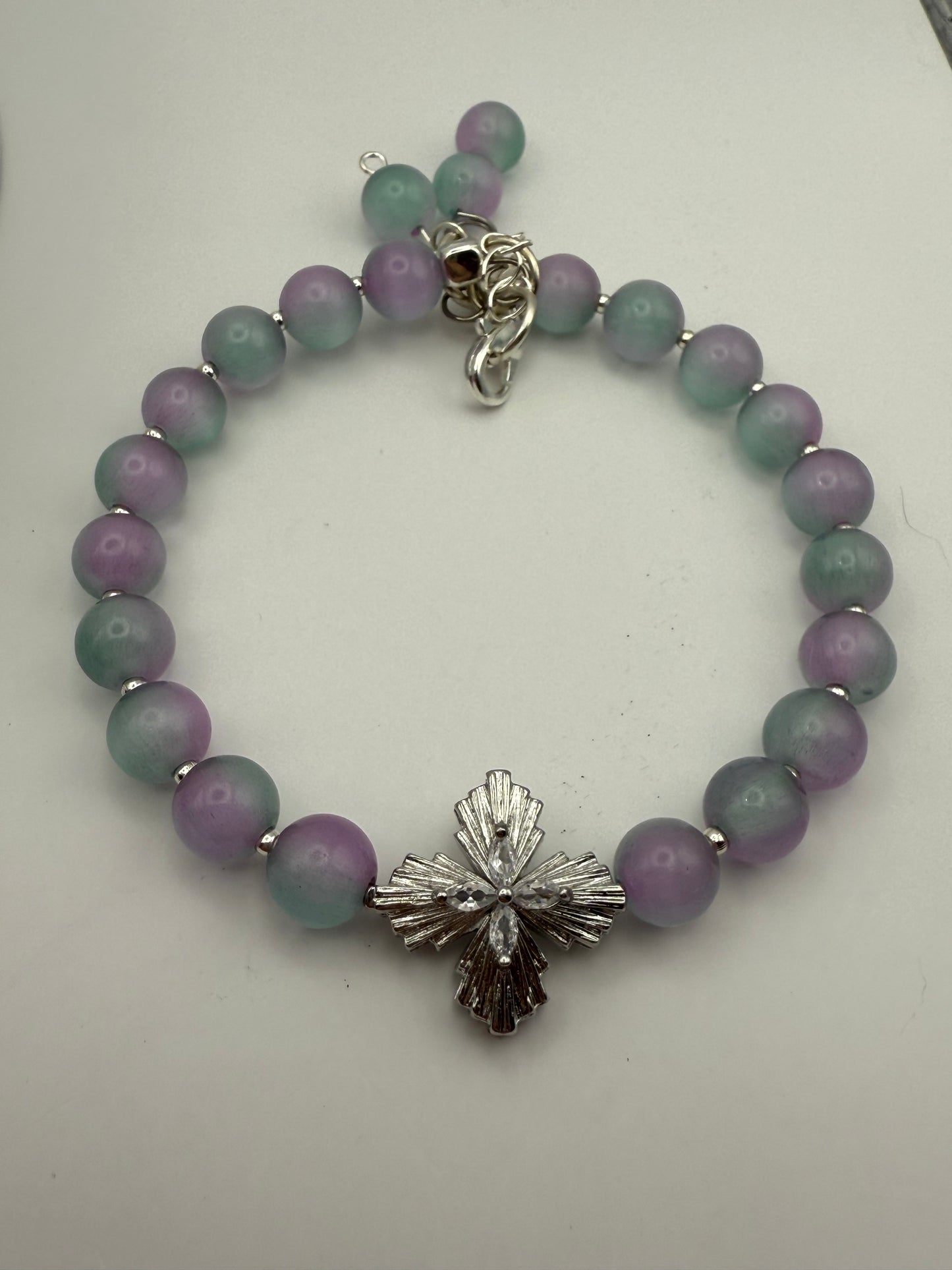 Purple/Aqua Cat Eye Bracelets