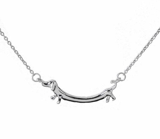 Whimsical Weenie Dog Necklace 20"