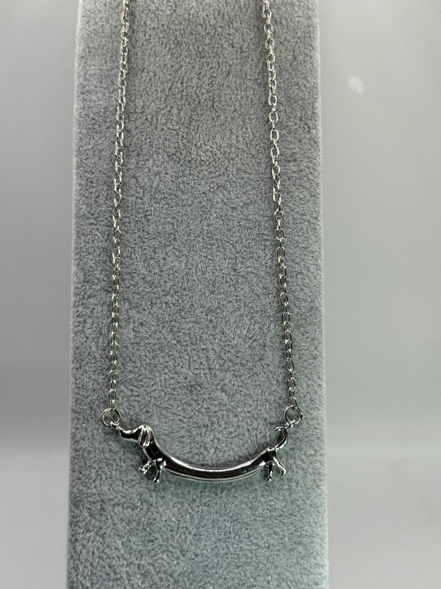 Whimsical Weenie Dog Necklace 20"