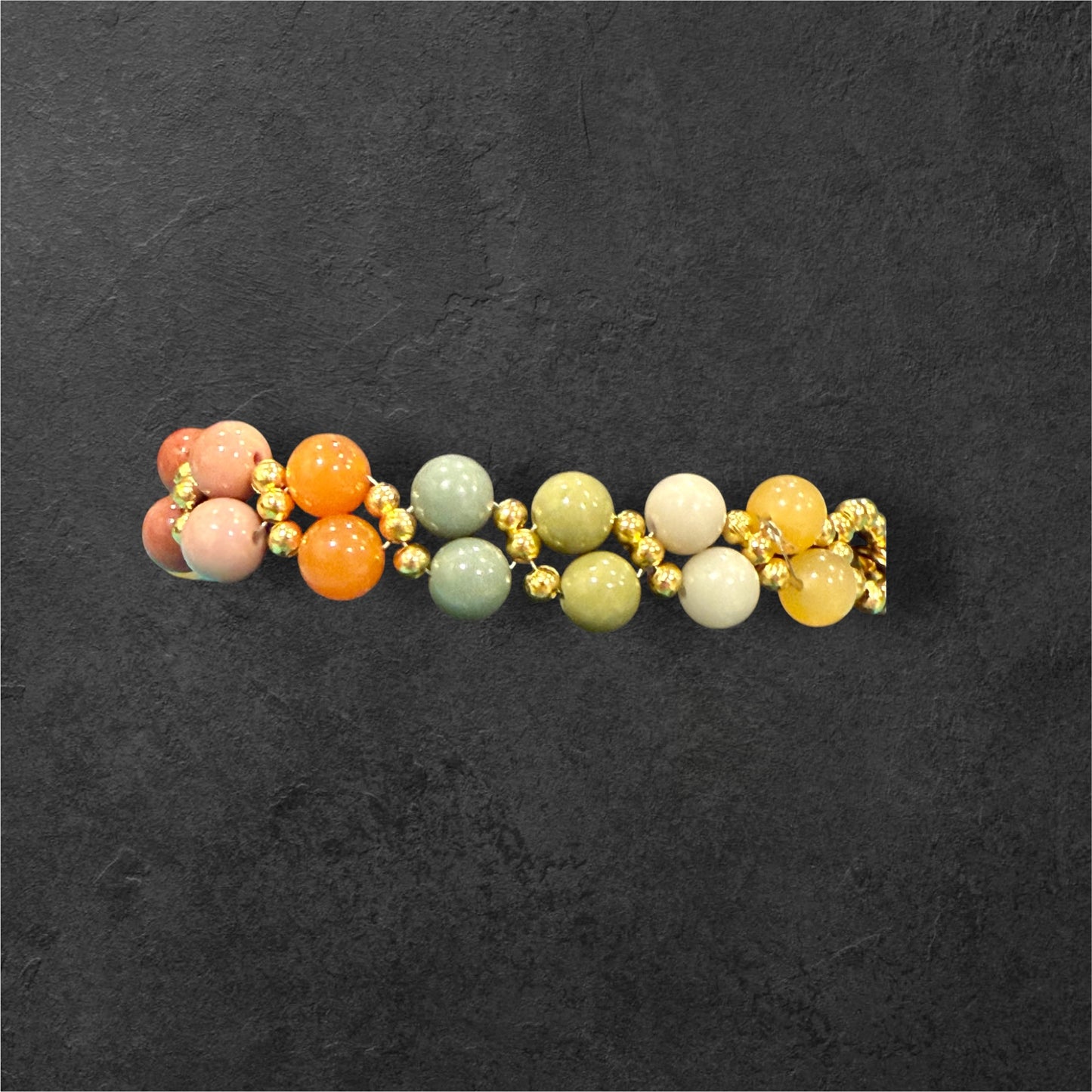 Rainbow Alashan Bracelet with gold accents