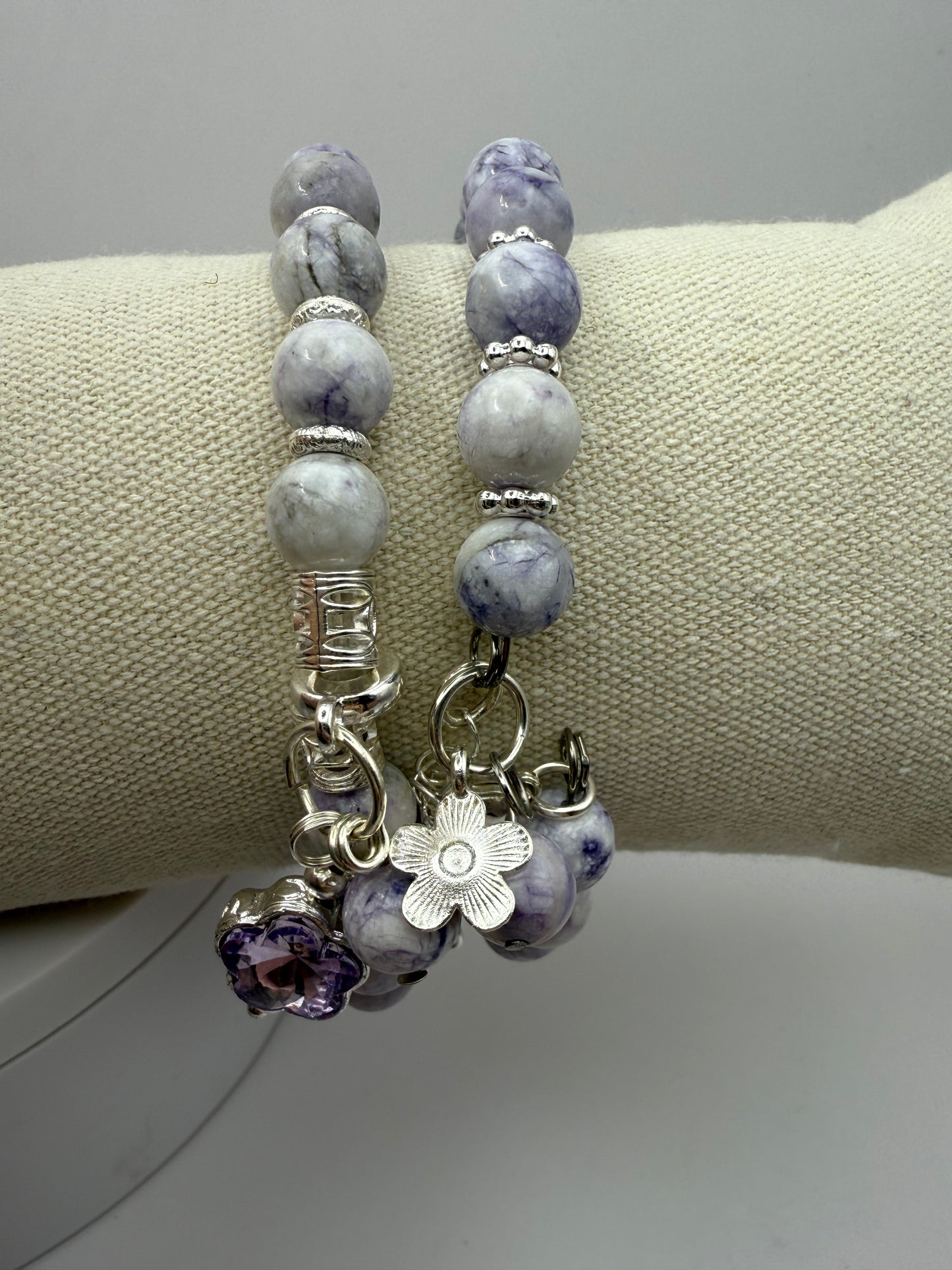 Lavender Peace Jasper Bracelets