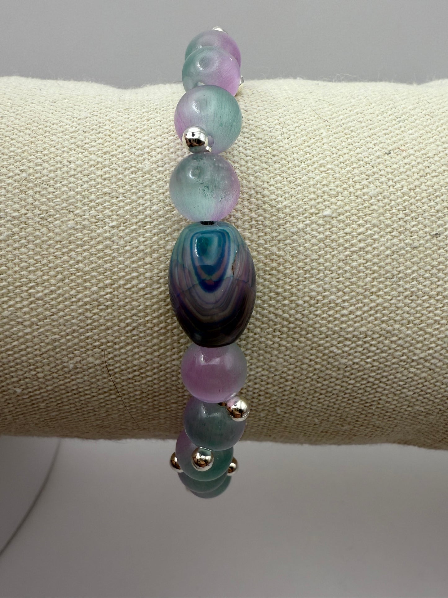 Purple/Aqua Cat Eye Bracelets