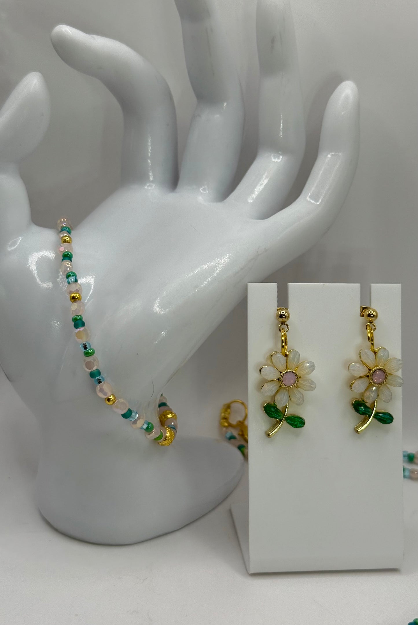 24” Daisy Blossom Necklace + Matching Earrings