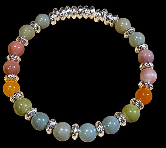 Rainbow Alashan Stretch Bracelet 7.5"