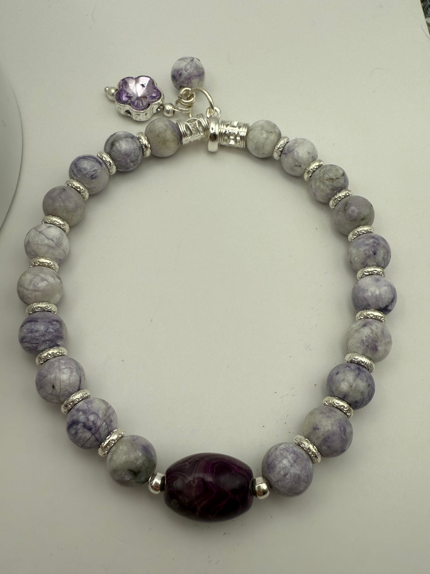 Lavender Peace Jasper Bracelets
