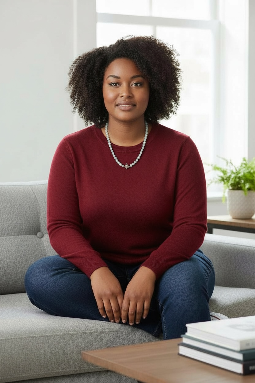18” Soft Blue Beaded Necklace with Black & Gold Floral Statement Center