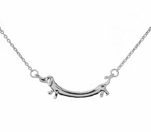 Whimsical Weenie Dog Necklace 20"