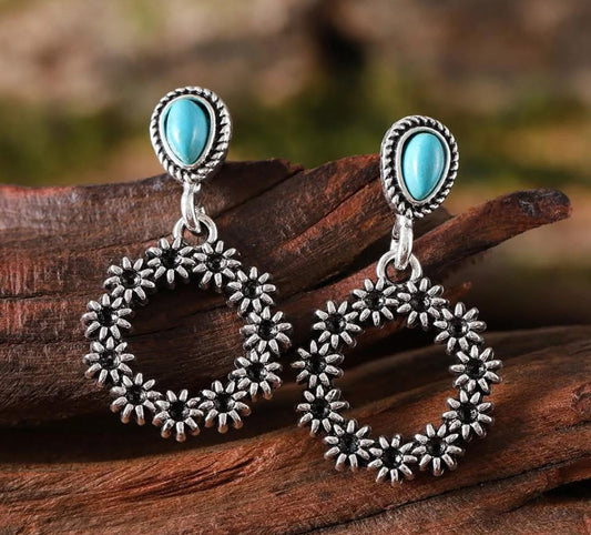 Dainty Daisy Howlite Earrings