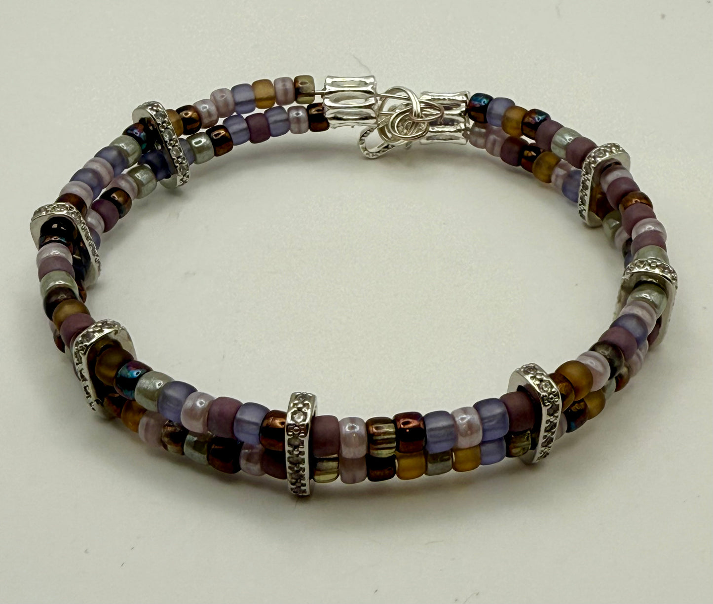 Dual Strand Purple Wire Bracelet 8"