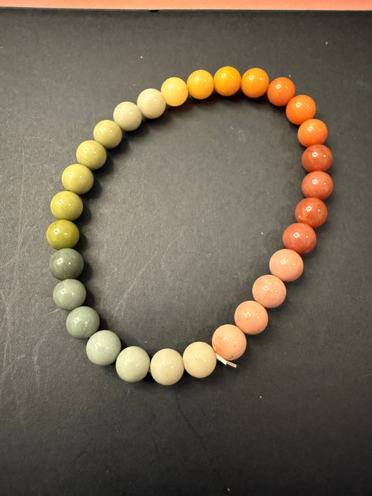 DESTASH - 6mm Alashan Agate Ombré Color. AA Quality