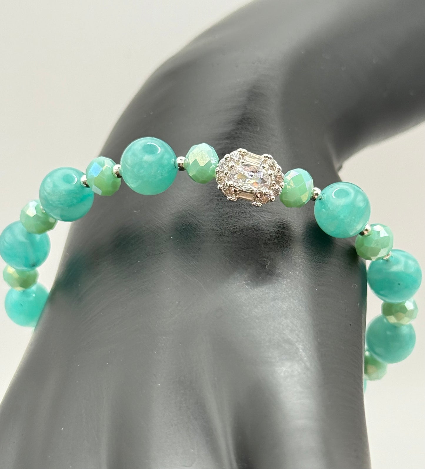 Ocean Dyed Quartz Bracelet 7.5"