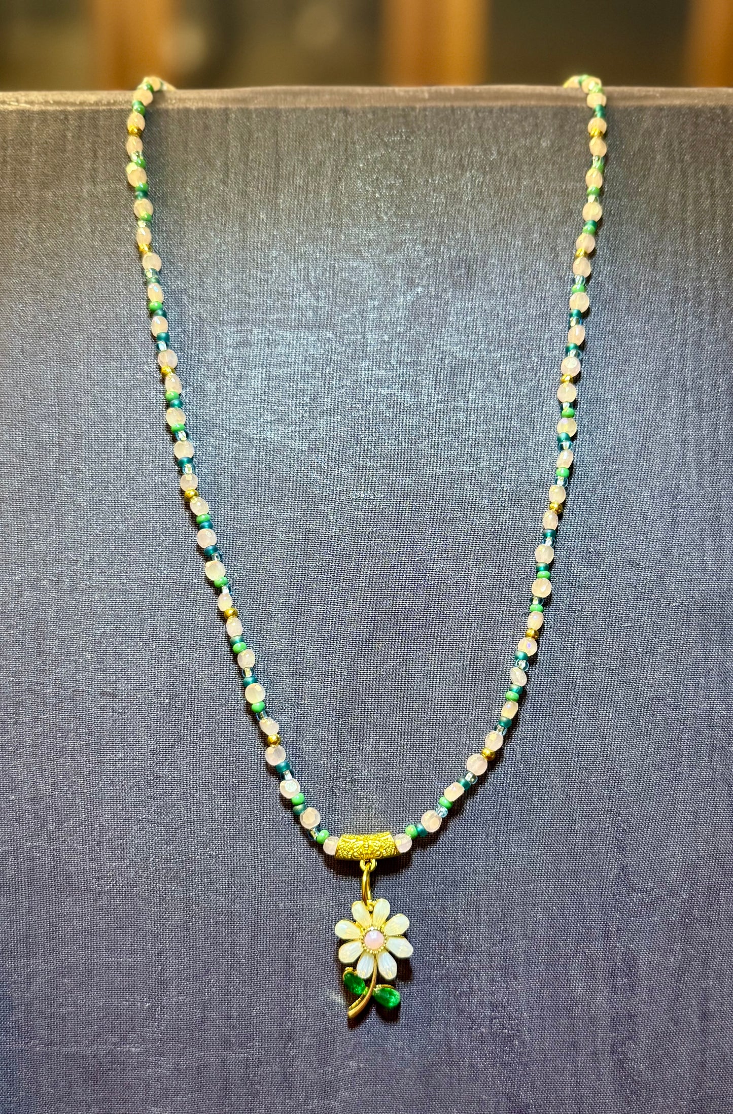 24” Daisy Blossom Necklace + Matching Earrings