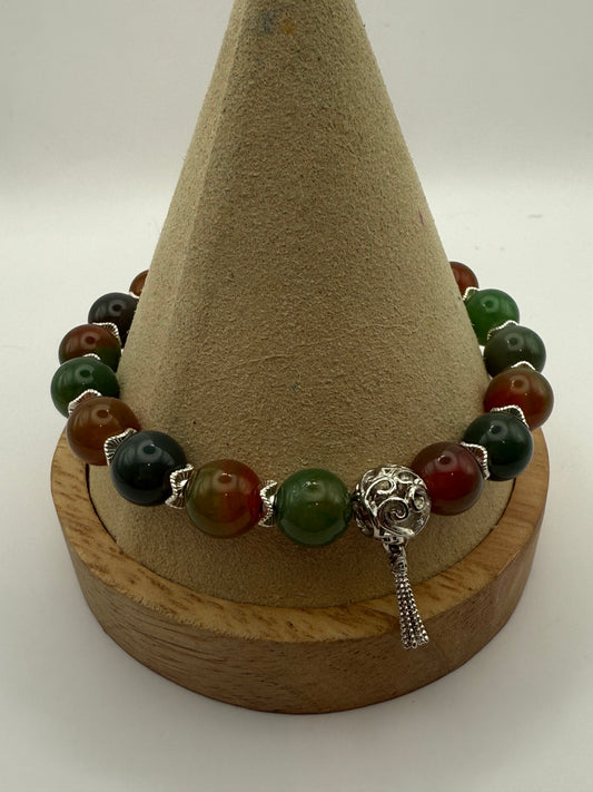 Yanyuan Agate Elastic Bracelet 7.5"