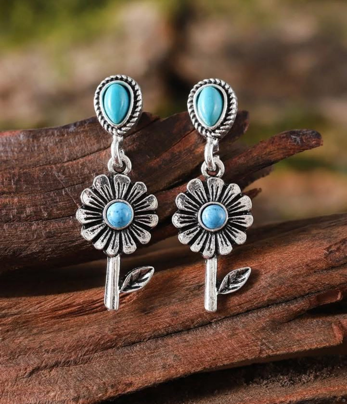 Howlite Daisy Earrings