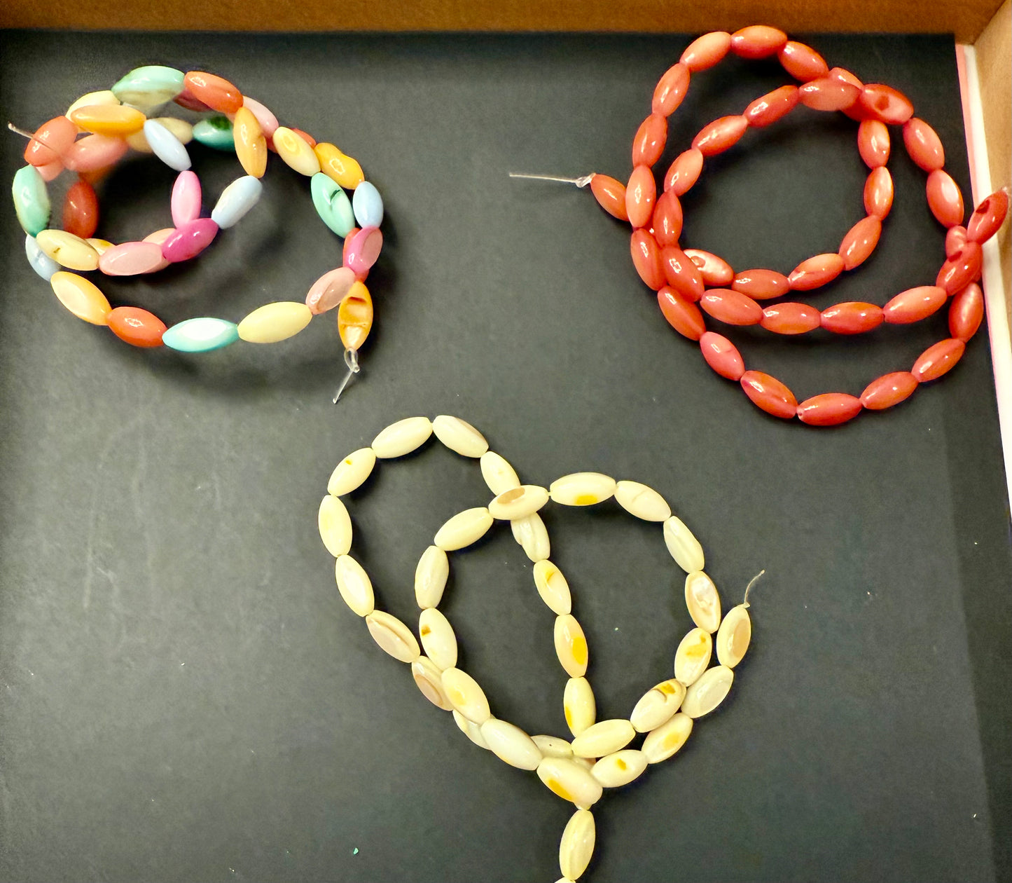 DESTASH - Shell Beads - Rice Shape. See pictures for each each color available