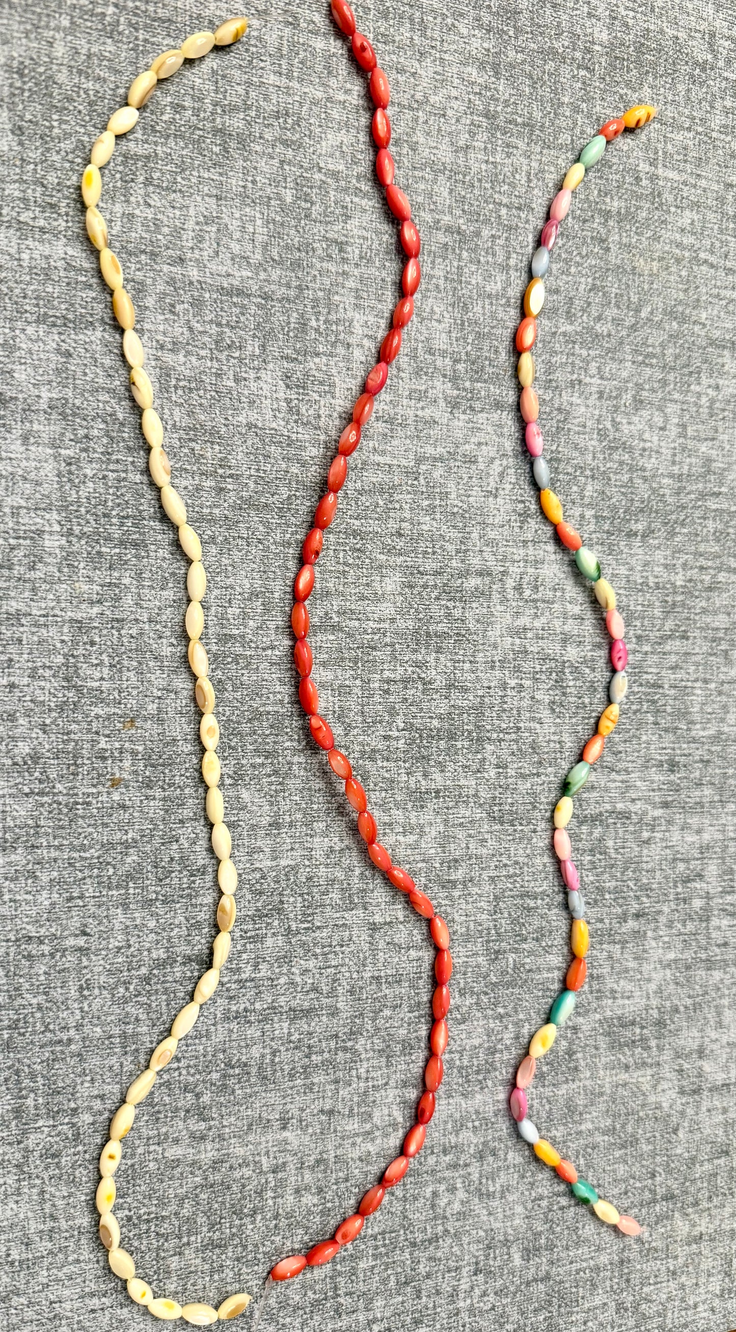 DESTASH - Shell Beads - Rice Shape. See pictures for each each color available