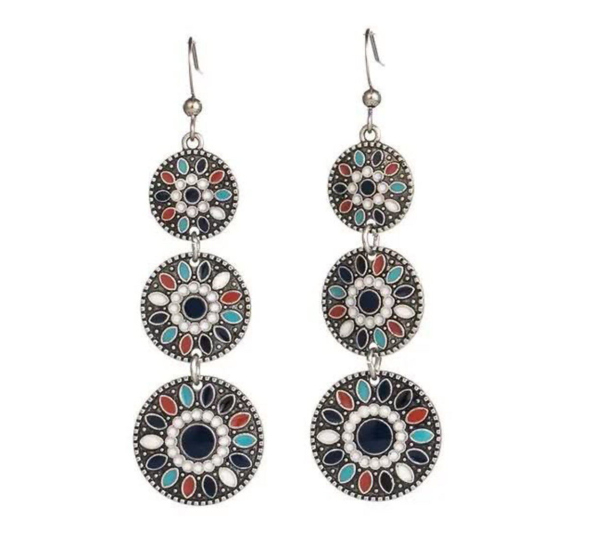 Cascading Coin Dangle Earrings