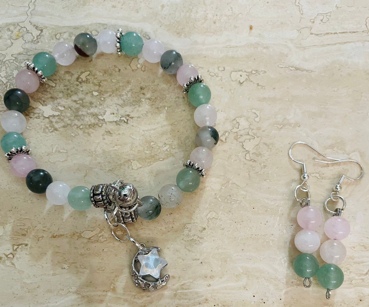 Spring Fling 8.5” wire bracelet with matching earrings