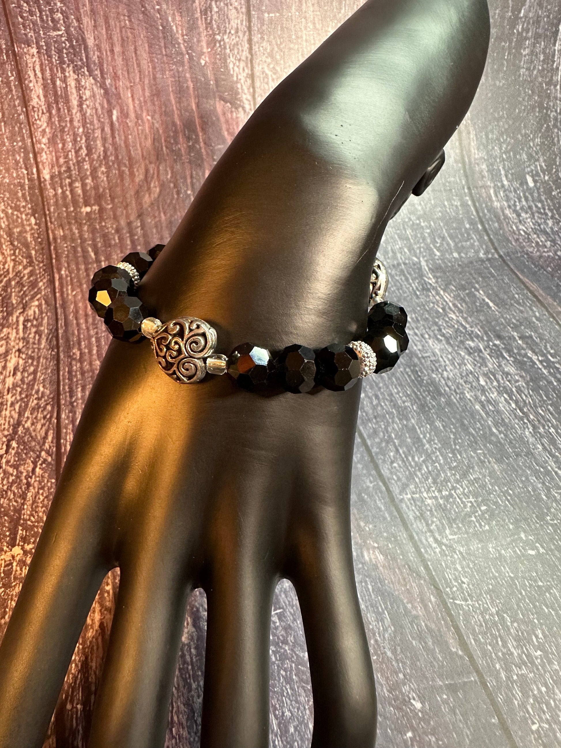 Onyx Night Sky bracelet - 7.5”