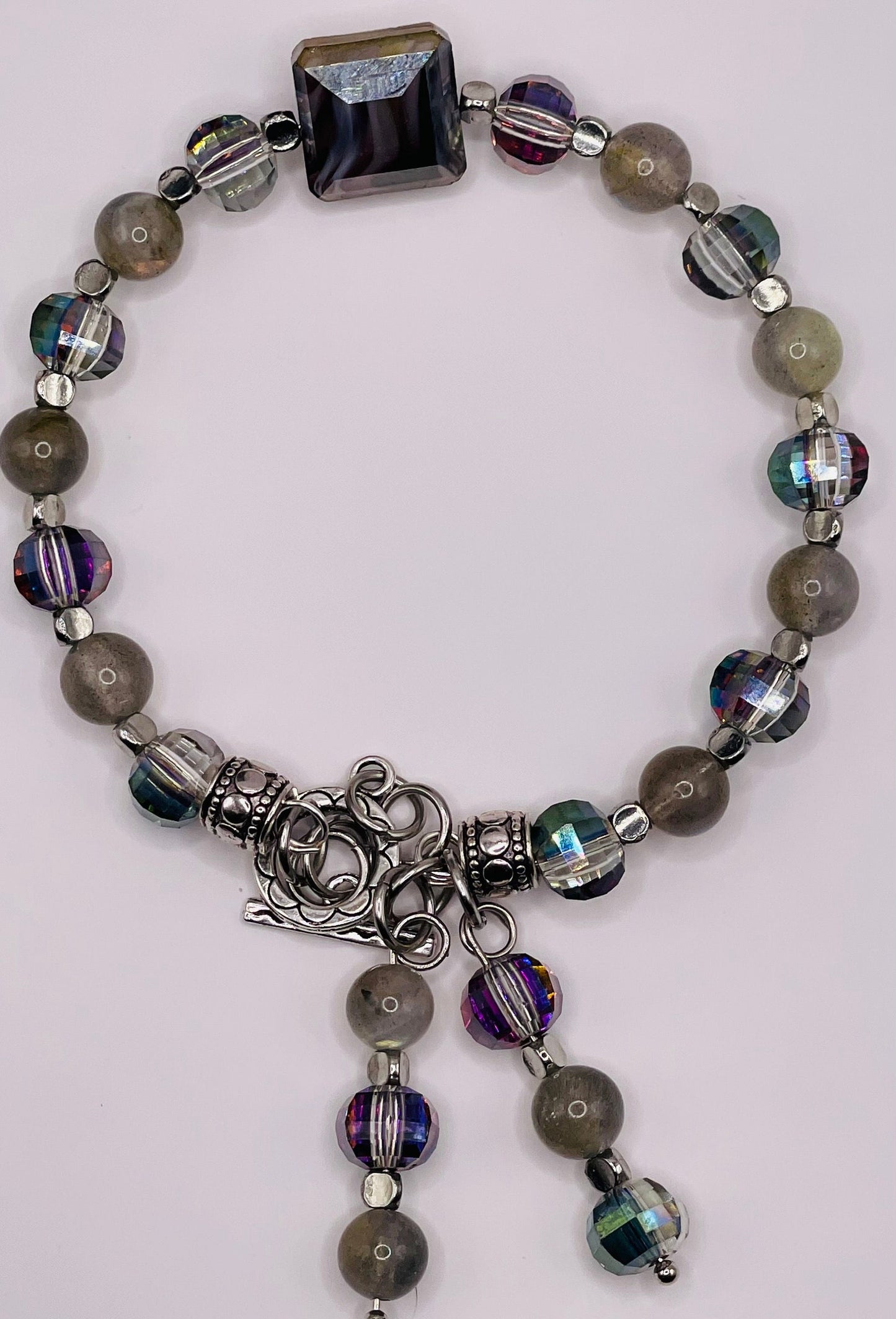 Sparkle and Shine Wire Bracelet with matching earrings 7.5&quot;