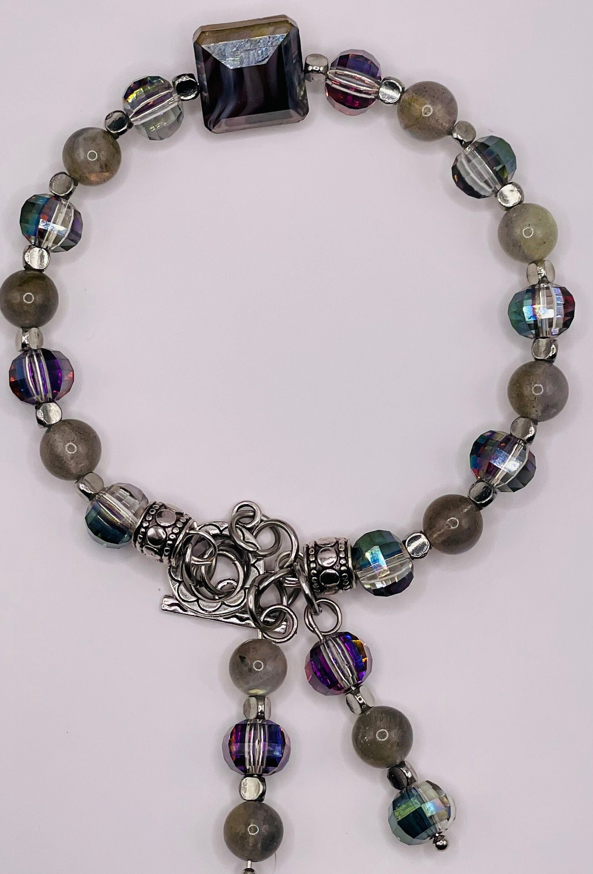 Sparkle and Shine Wire Bracelet with matching earrings 7.5&quot;