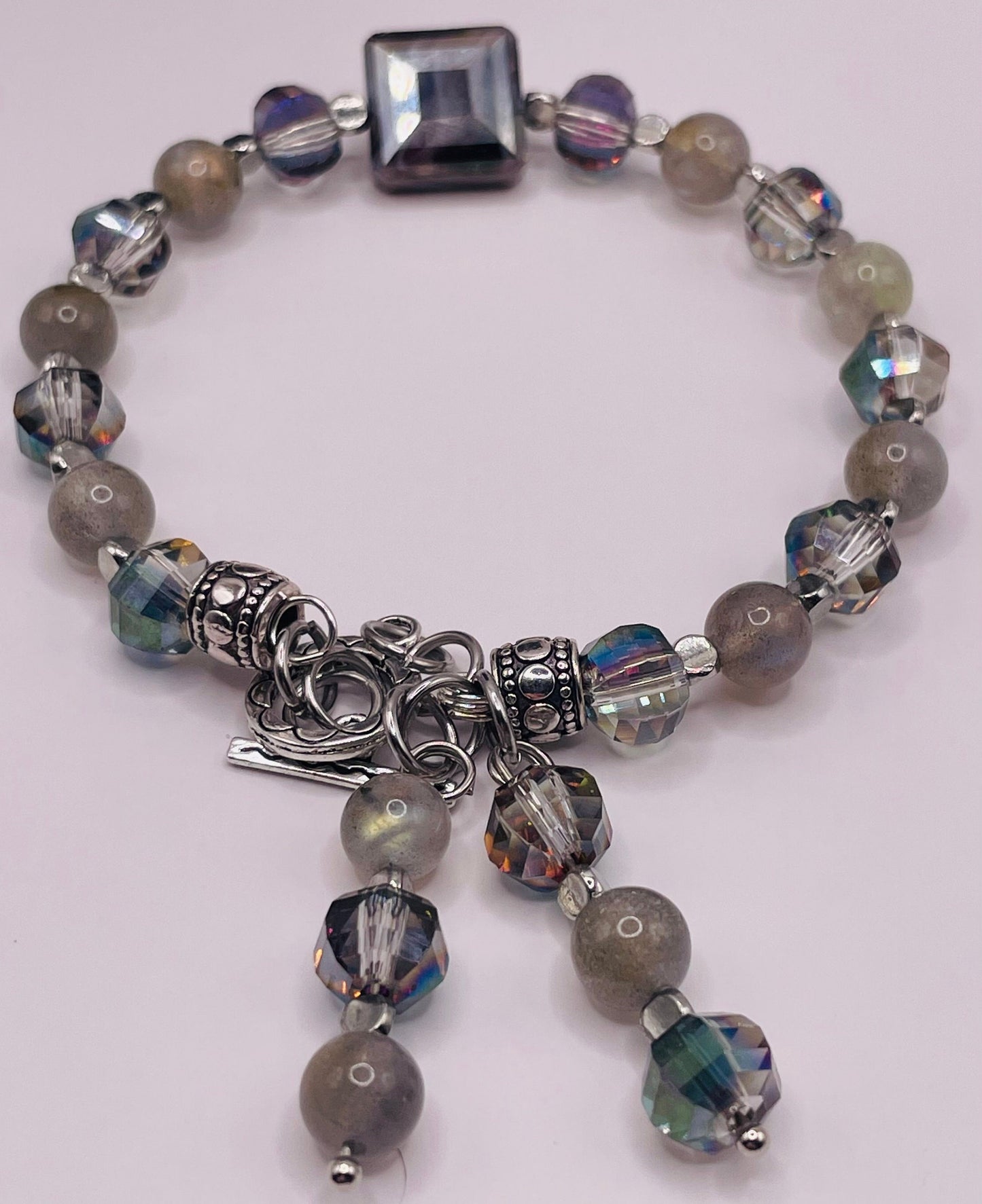Sparkle and Shine Wire Bracelet with matching earrings 7.5&quot;