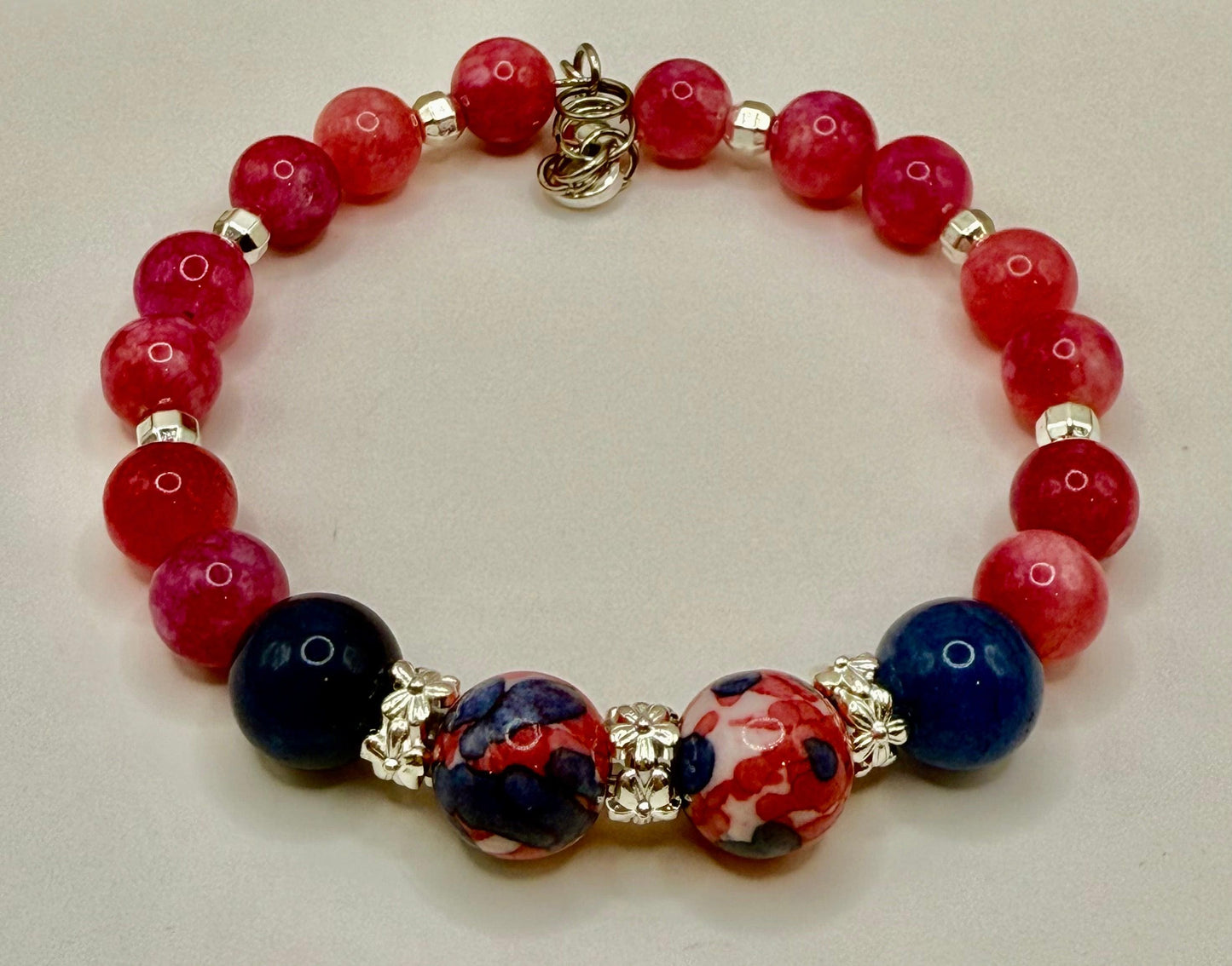 Colorful Agate and Jade Bracelets