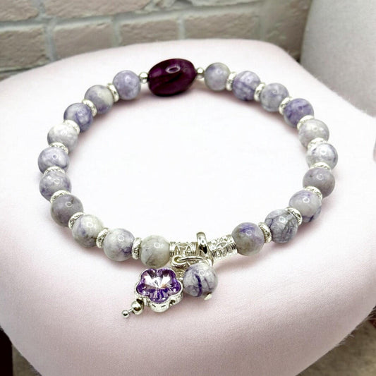Lavender Peace Jasper Bracelets