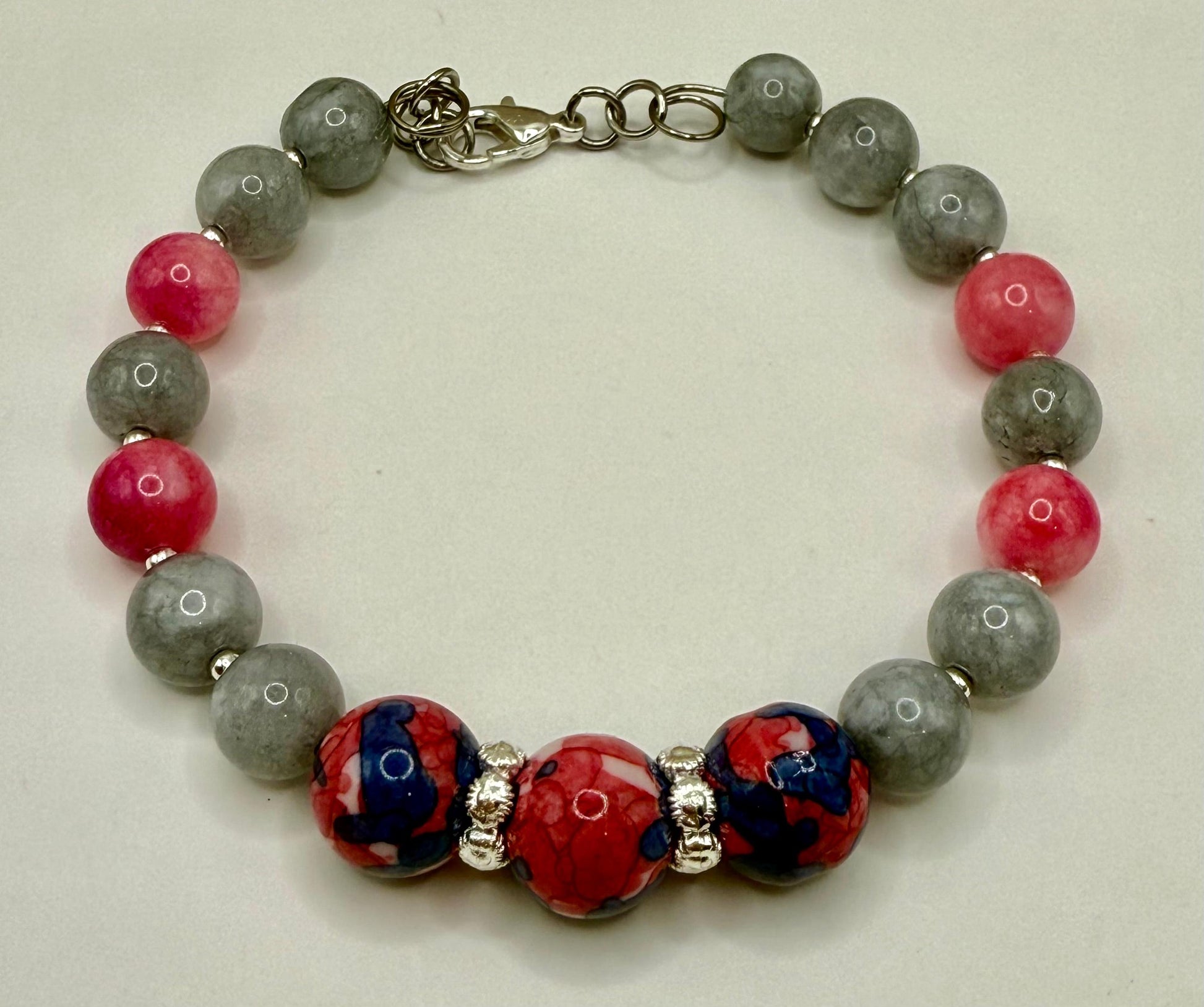 Colorful Agate and Jade Bracelets