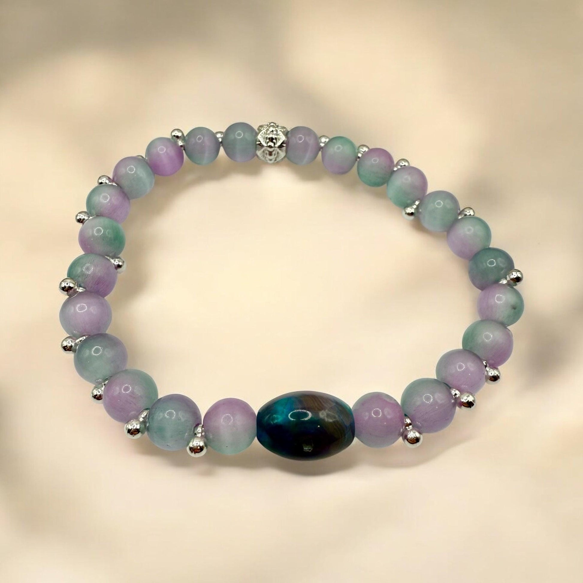 Purple/Aqua Cat Eye Bracelets
